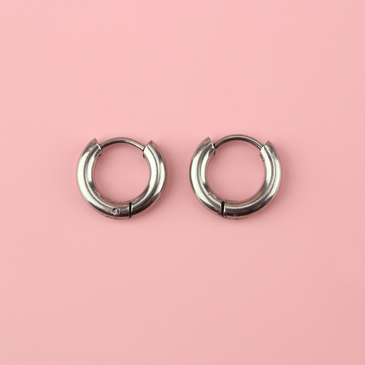 13mm Stainless Steel Hoop Earrings Sour Cherry