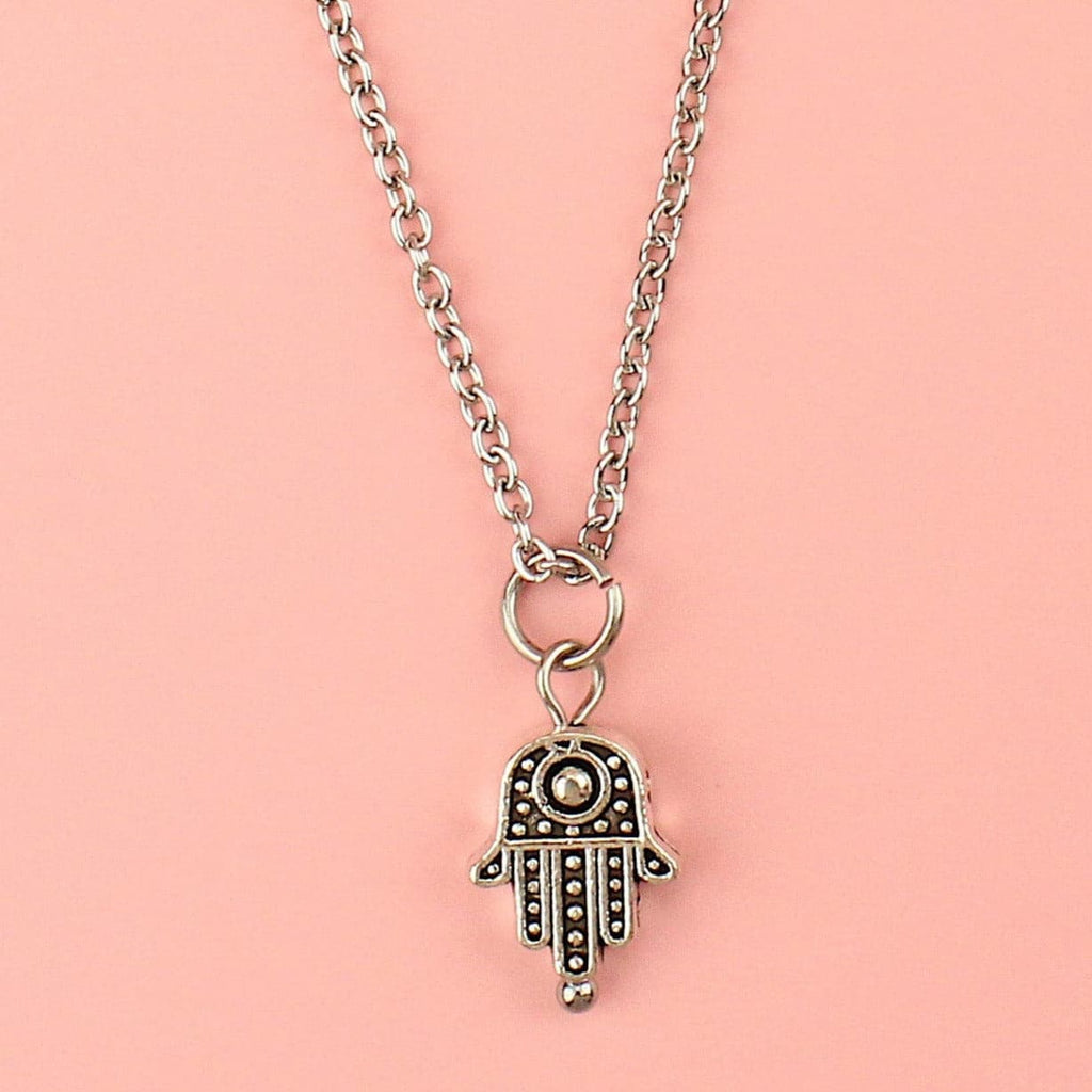 Stainless Steel necklace with a Hamsa Hand pendant