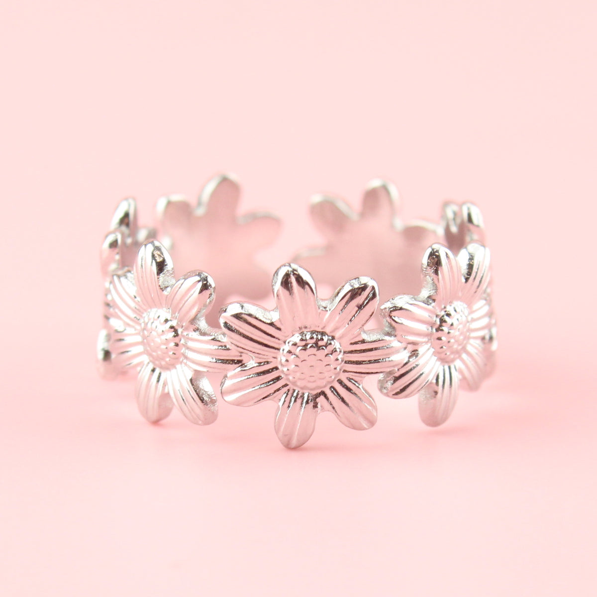 Stainless steel hotsell sunflower ring