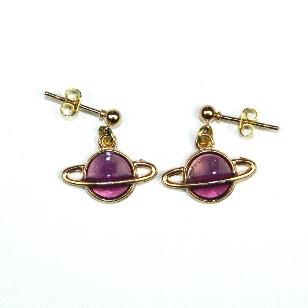 Purple Planet Earrings - Sour Cherry