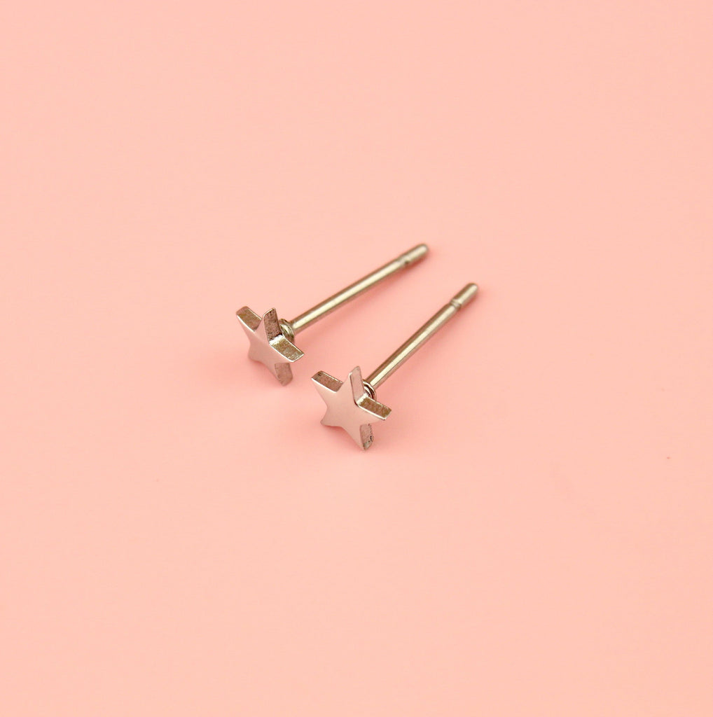 Stainless Steel Mini Star Stud Earrings