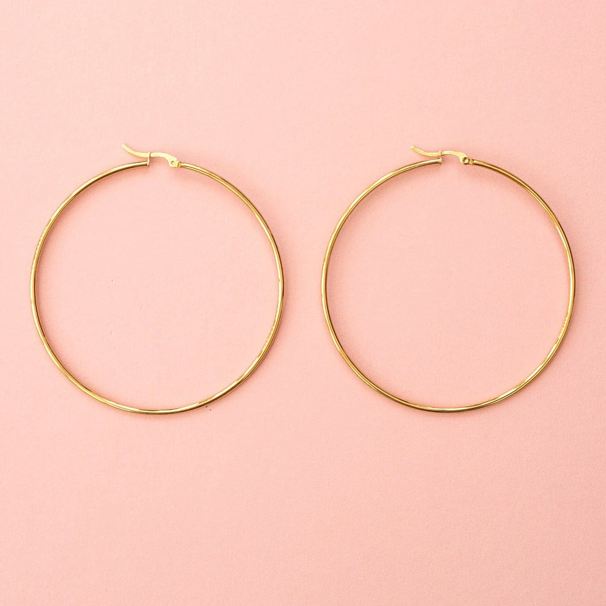 75mm gold shop hoop earrings