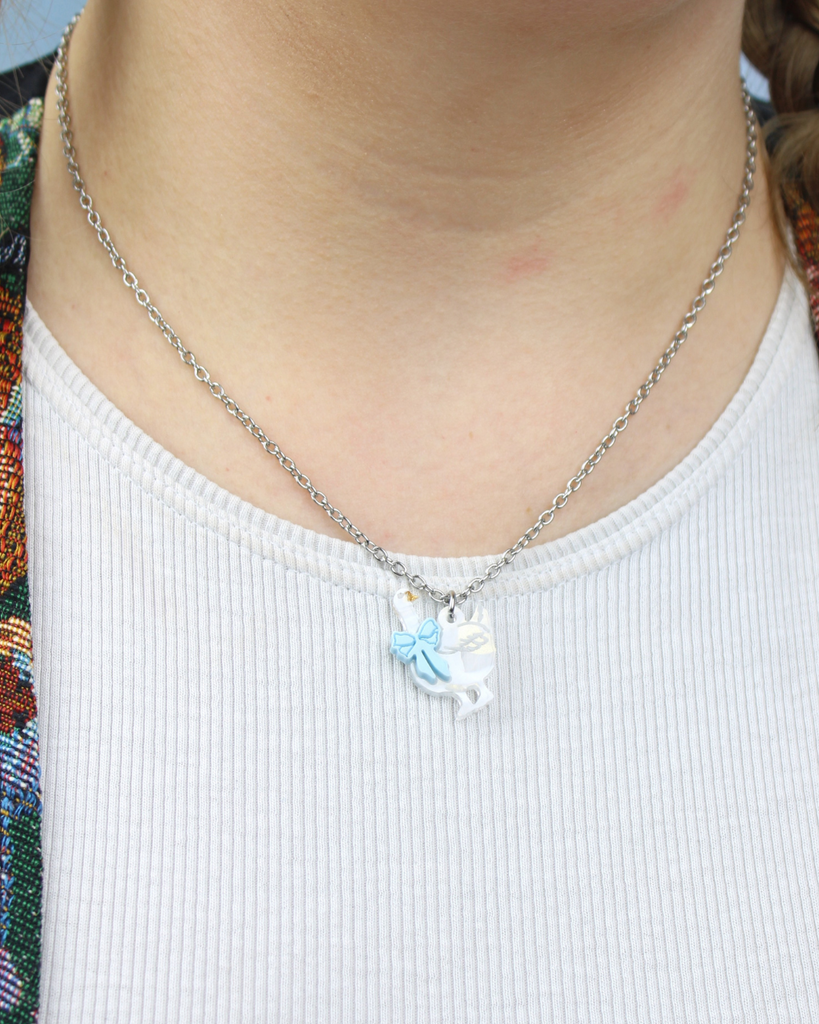 Silly Goose Necklace - Sour Cherry