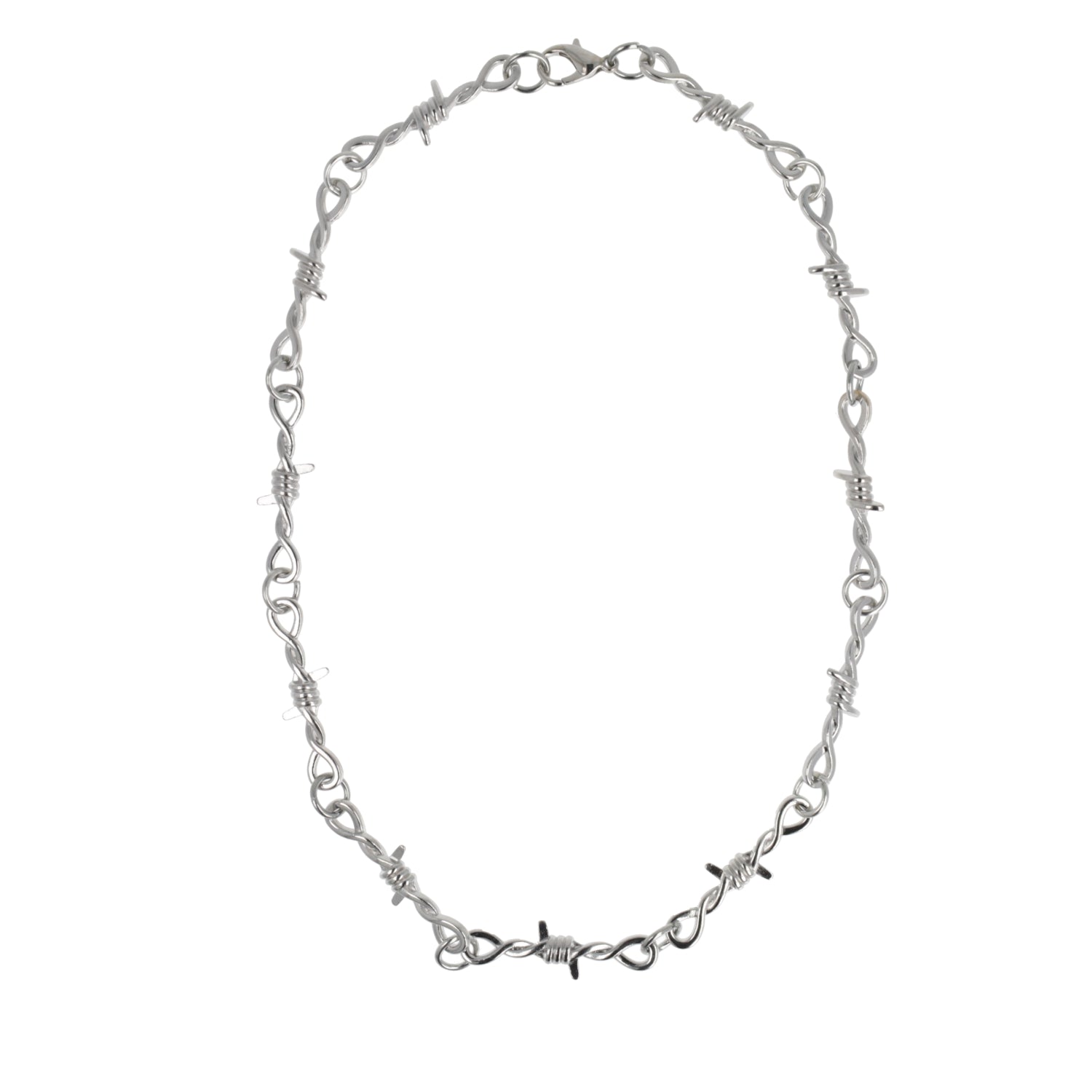 16 Inch Thin Barbed Wire Necklace