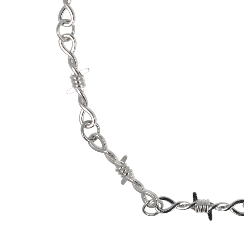 16 Inch Thin Barbed Wire Necklace - Sour Cherry