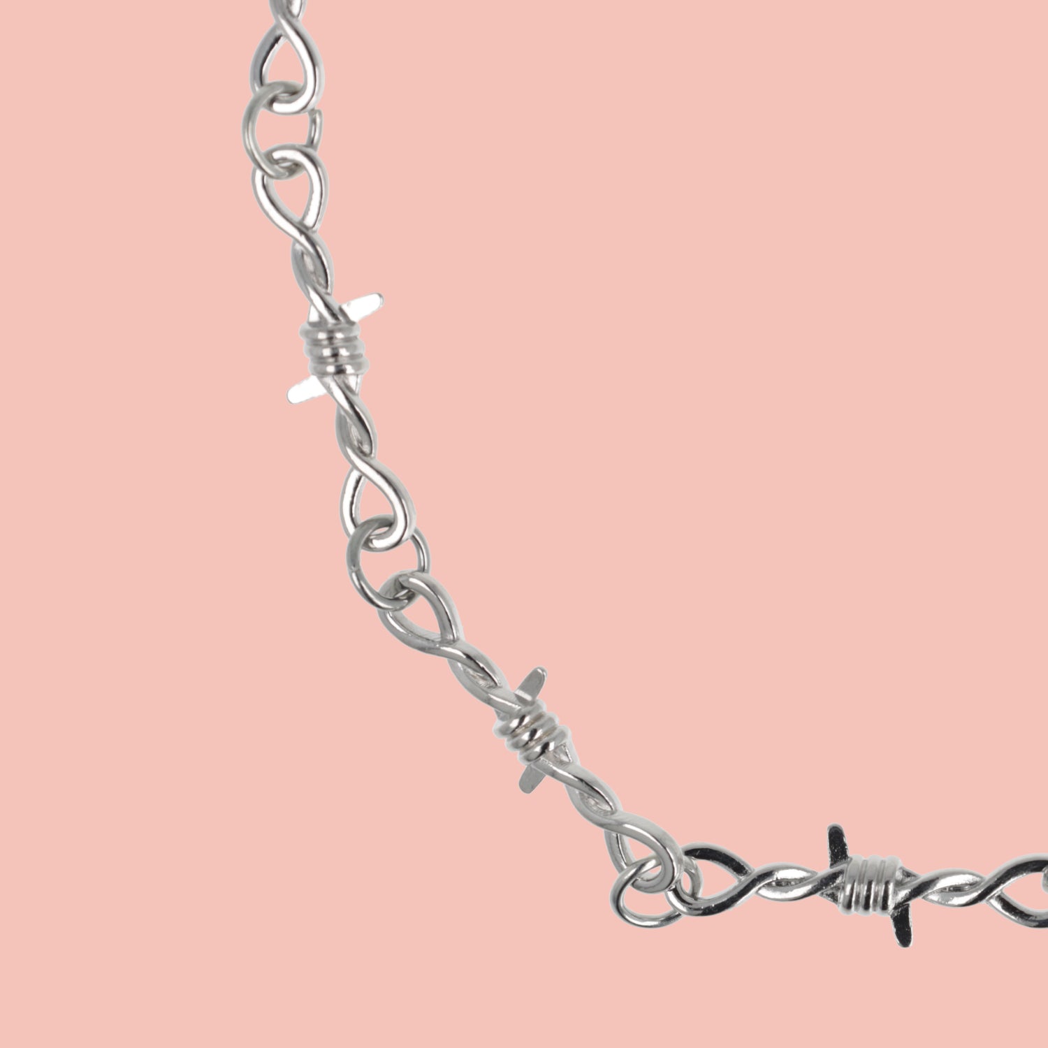 16 Inch Thin Barbed Wire Necklace