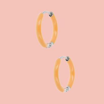 17mm Orange Hoop Earrings - Sour Cherry