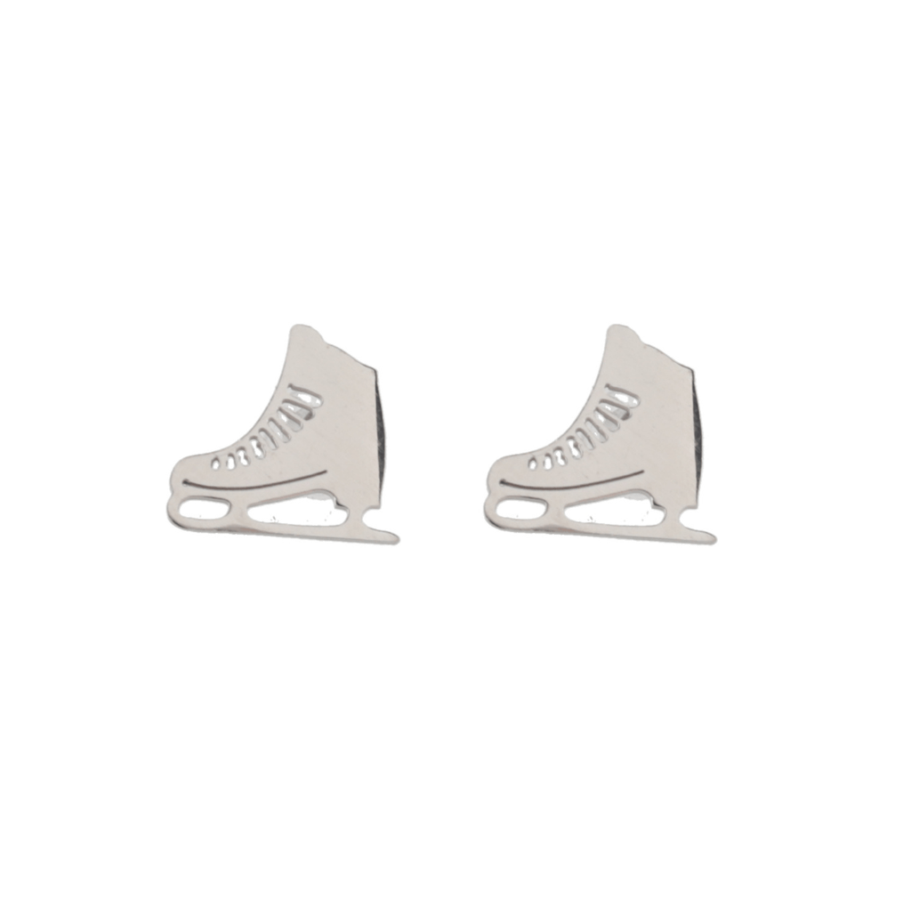 Spin Me Right Round Ice Skate Stud Earrings - Sour Cherry