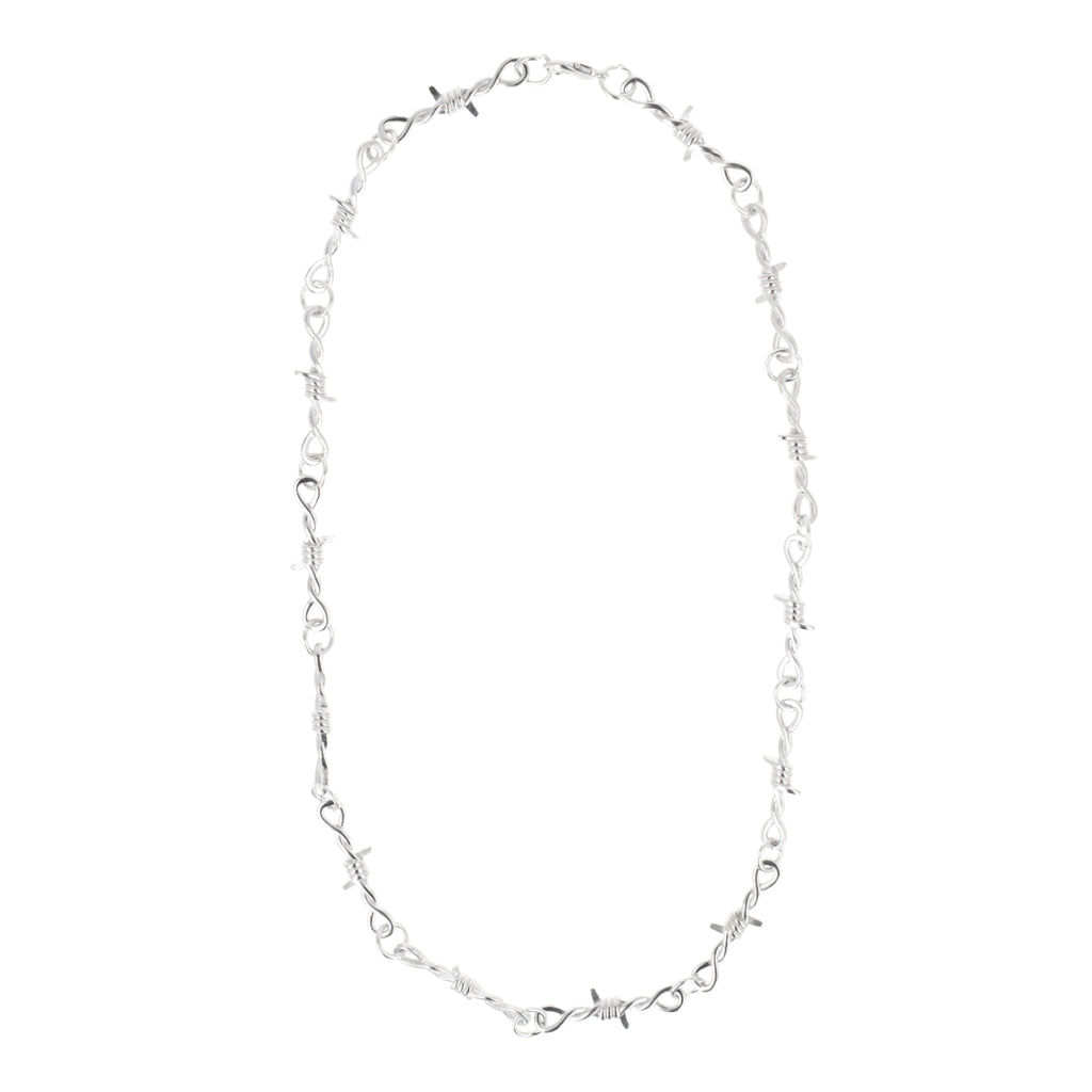 20 Inch Thin Barbed Wire Necklace - Sour Cherry
