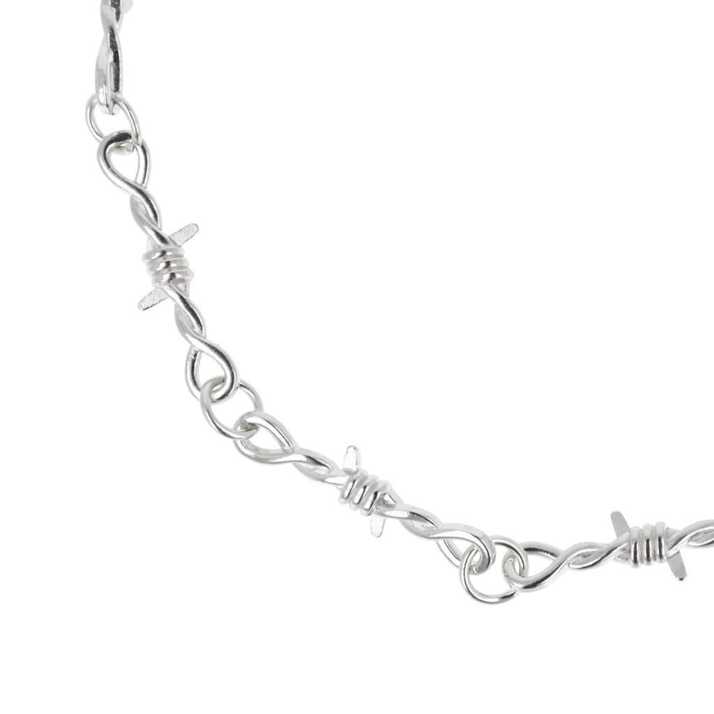20 Inch Thin Barbed Wire Necklace - Sour Cherry