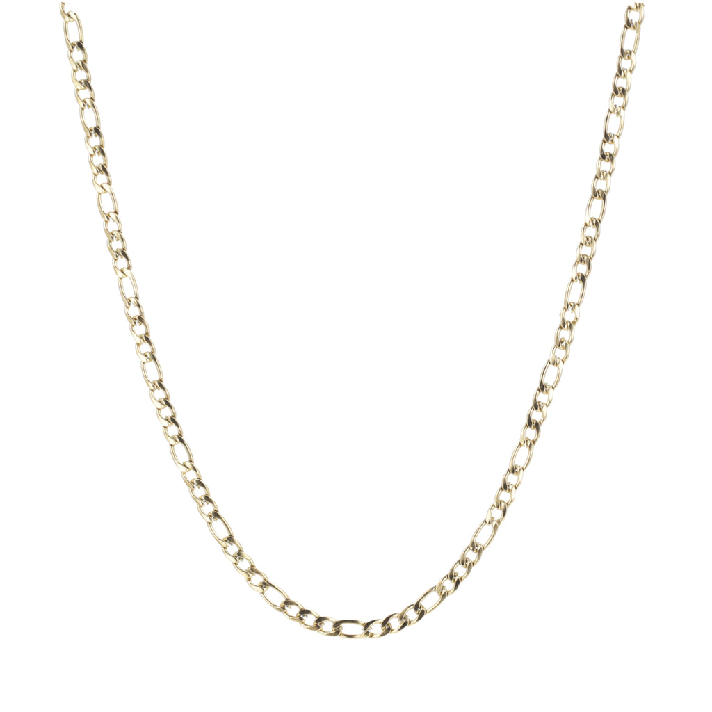 21 Inch Figaro Chain Necklace (Gold Plated) - Sour Cherry