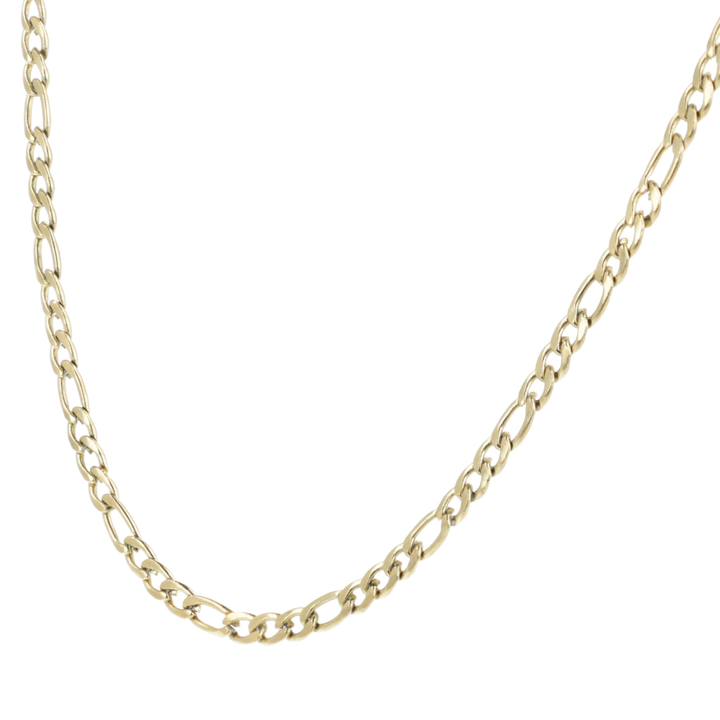 21 Inch Figaro Chain Necklace (Gold Plated) - Sour Cherry