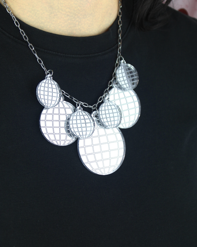 Party Like It's 1999 Disco Necklace - Sour Cherry