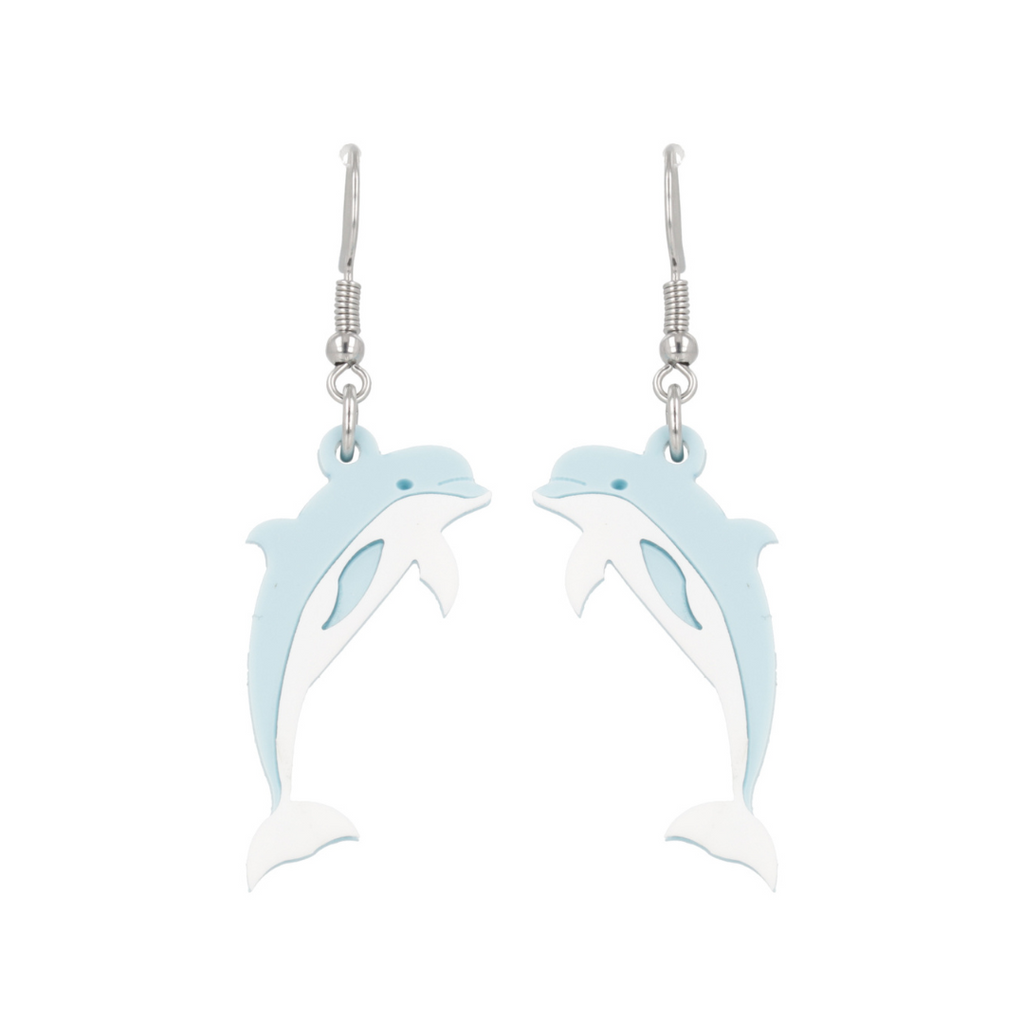 Dolphinitely Maybe Earrings (Light Blue) - Sour Cherry