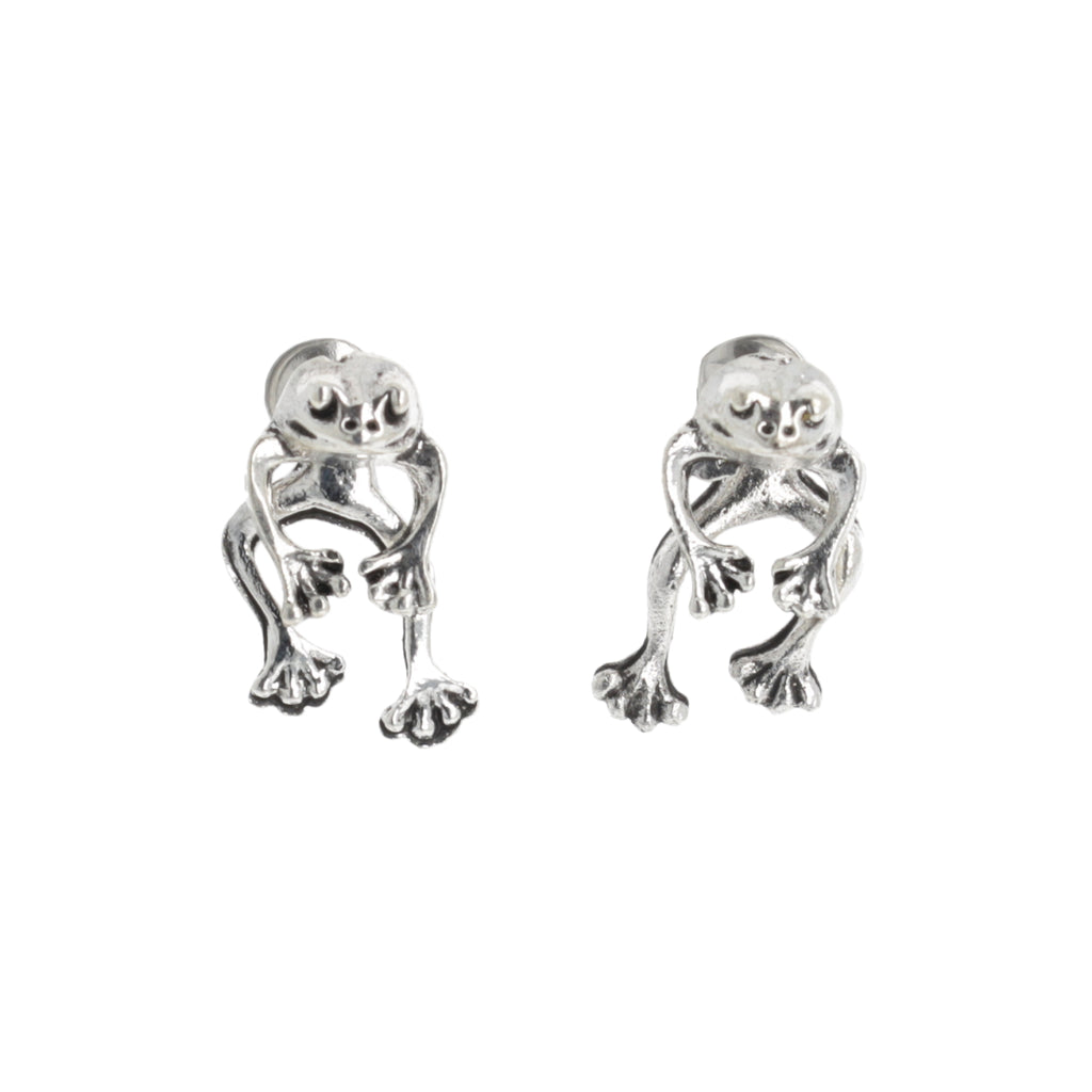 2 Piece Frog Stud Earrings - Sour Cherry