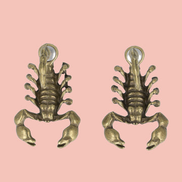 Scorpion 2 Piece Stud Earrings (Antique Gold Plated) - Sour Cherry
