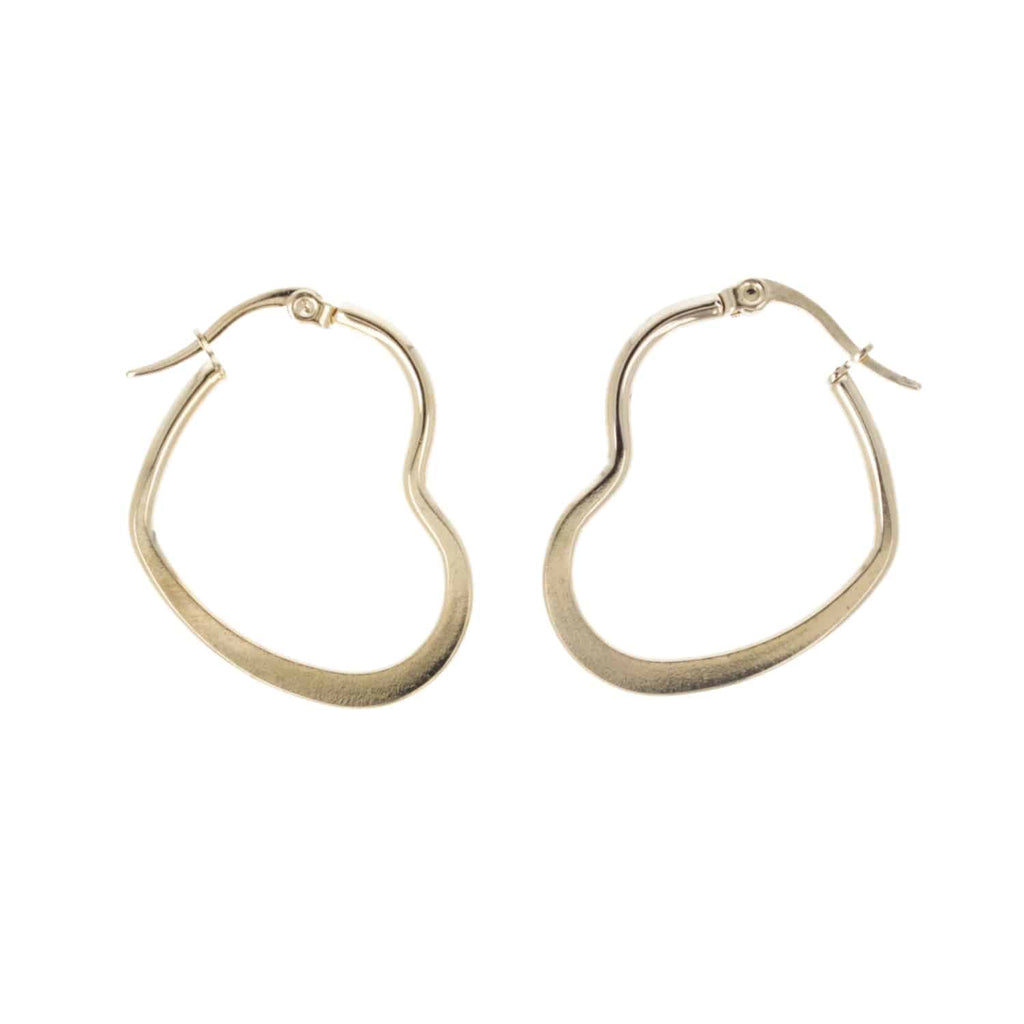 30mm Heart Hoop Earrings (Gold Plated) - Sour Cherry