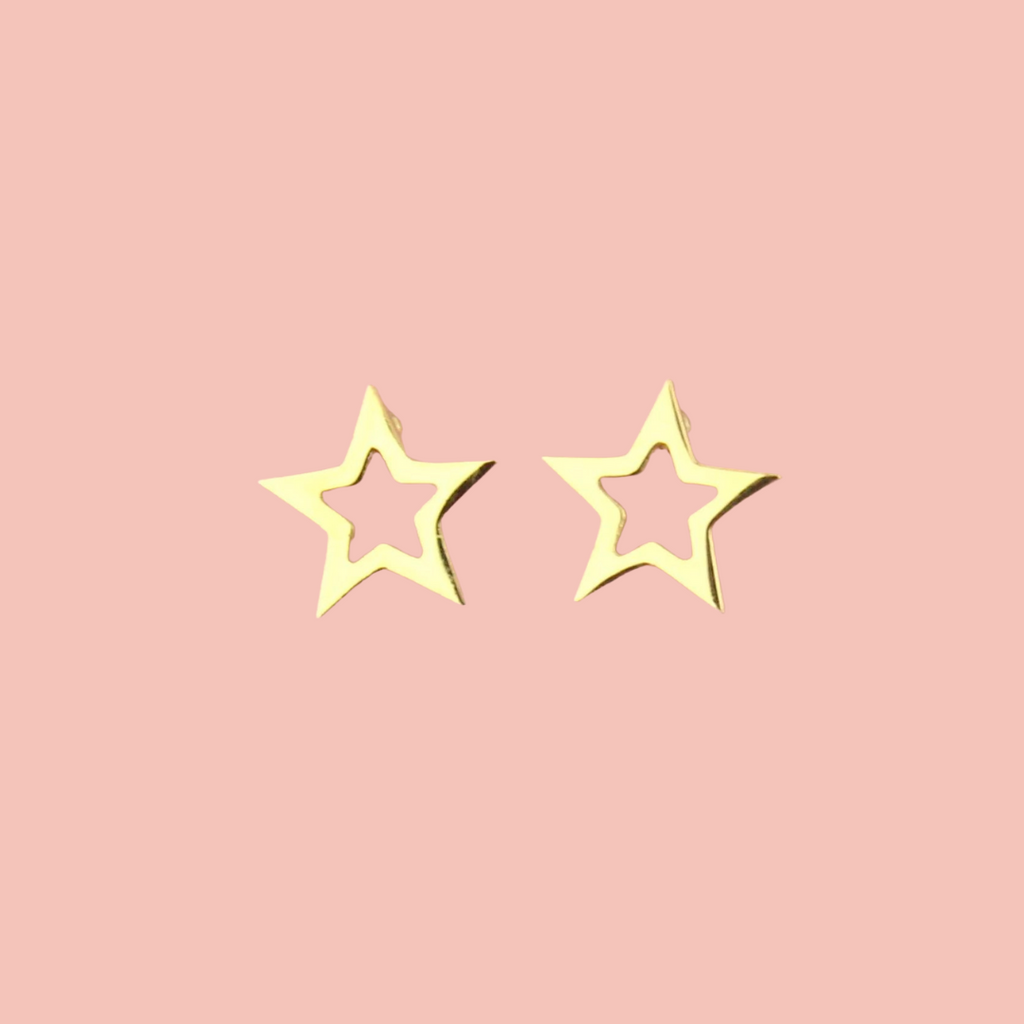 Star Earrings Bundle (6 Pairs) (Gold Plated) - Sour Cherry