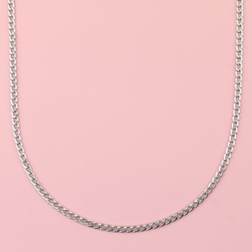 3mm Curb Chain Necklace