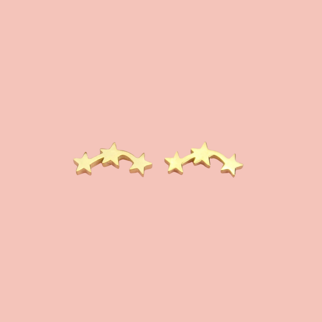 Star Earrings Bundle (6 Pairs) (Gold Plated) - Sour Cherry