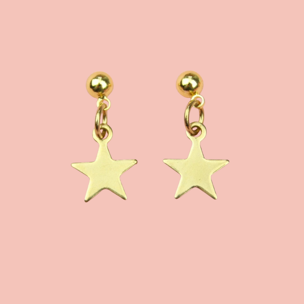 Star Earrings Bundle (6 Pairs) (Gold Plated) - Sour Cherry