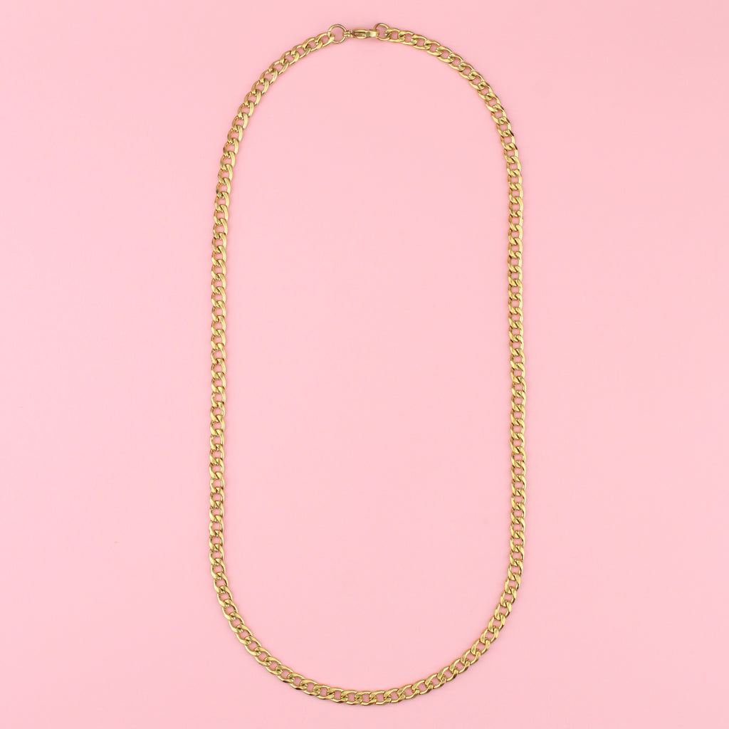 5mm Thick Curb Chain (Gold Plated)