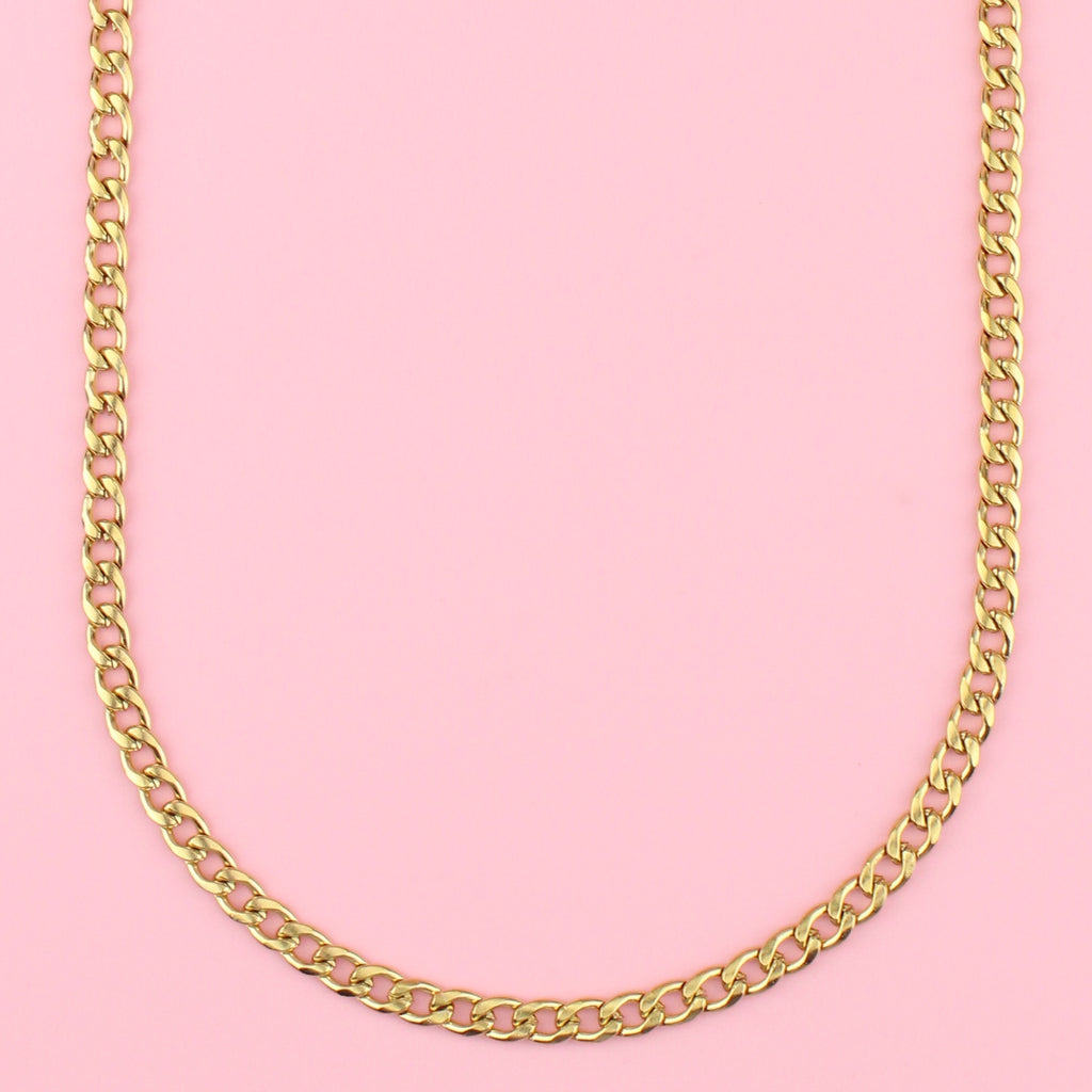 5mm Thick Curb Chain (Gold Plated)