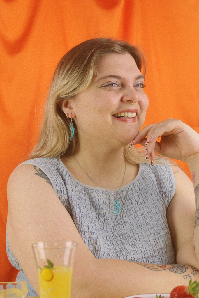 Hammer Time! Glitter Hammerhead Shark Necklace - Sour Cherry