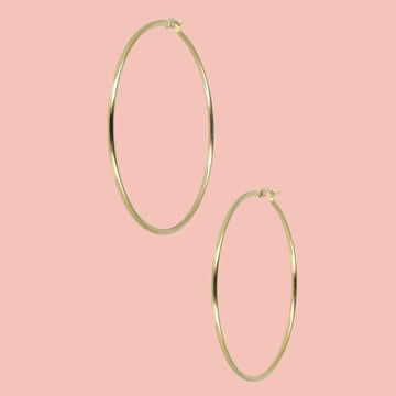 65mm Hoop Earrings (Gold Plated) - Sour Cherry