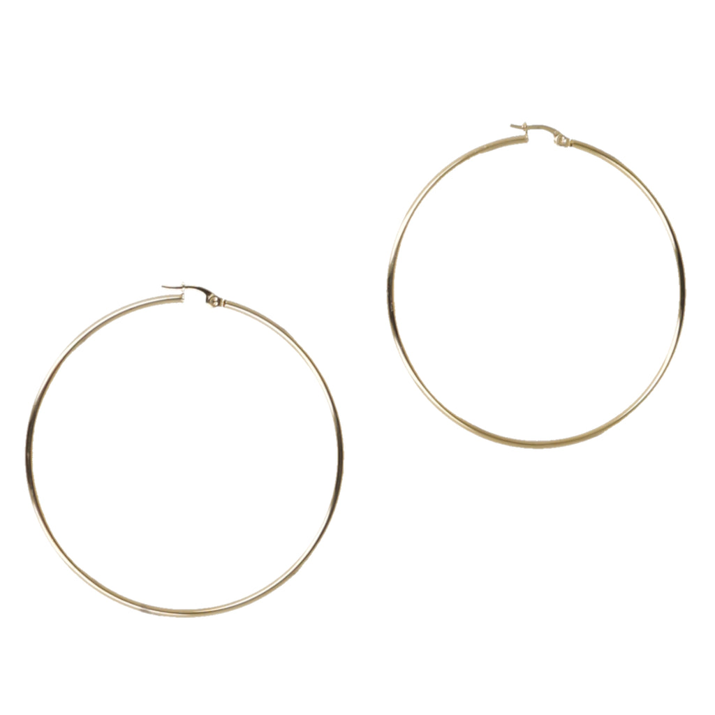 65mm Hoop Earrings (Gold Plated) - Sour Cherry