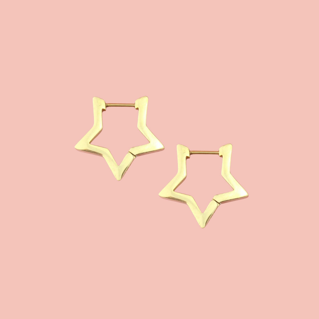 Star Earrings Bundle (6 Pairs) (Gold Plated) - Sour Cherry