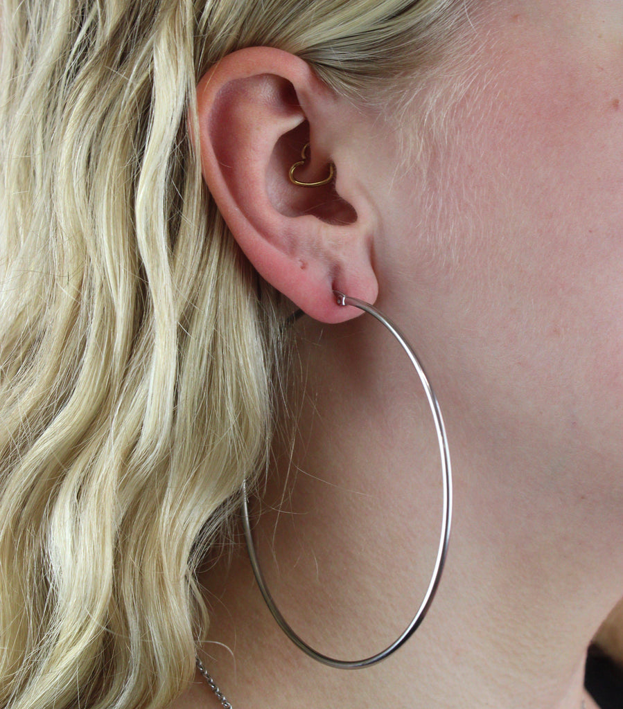 The Bigger The Hoop Earrings (85mm) - Sour Cherry
