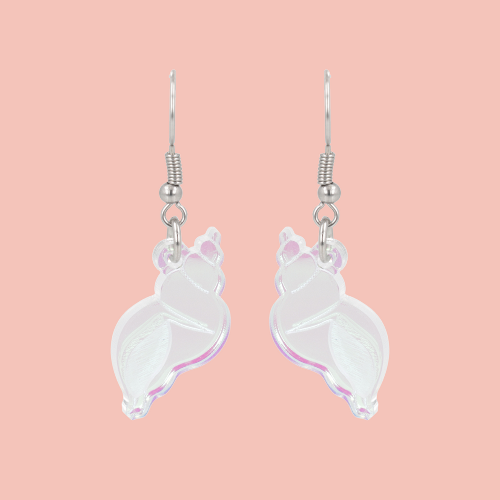 Shell Yeah Earrings (Iridescent) - Sour Cherry