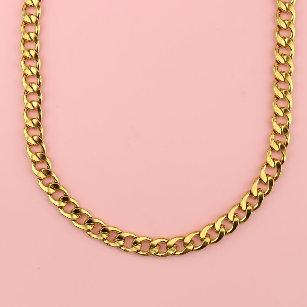 9mm Thick Curb Chain (Gold Plated)