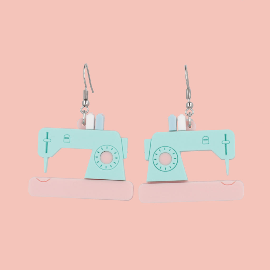 A Stitch In Time Earrings - Sour Cherry