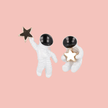 Astronaut Stud Earrings - Sour Cherry