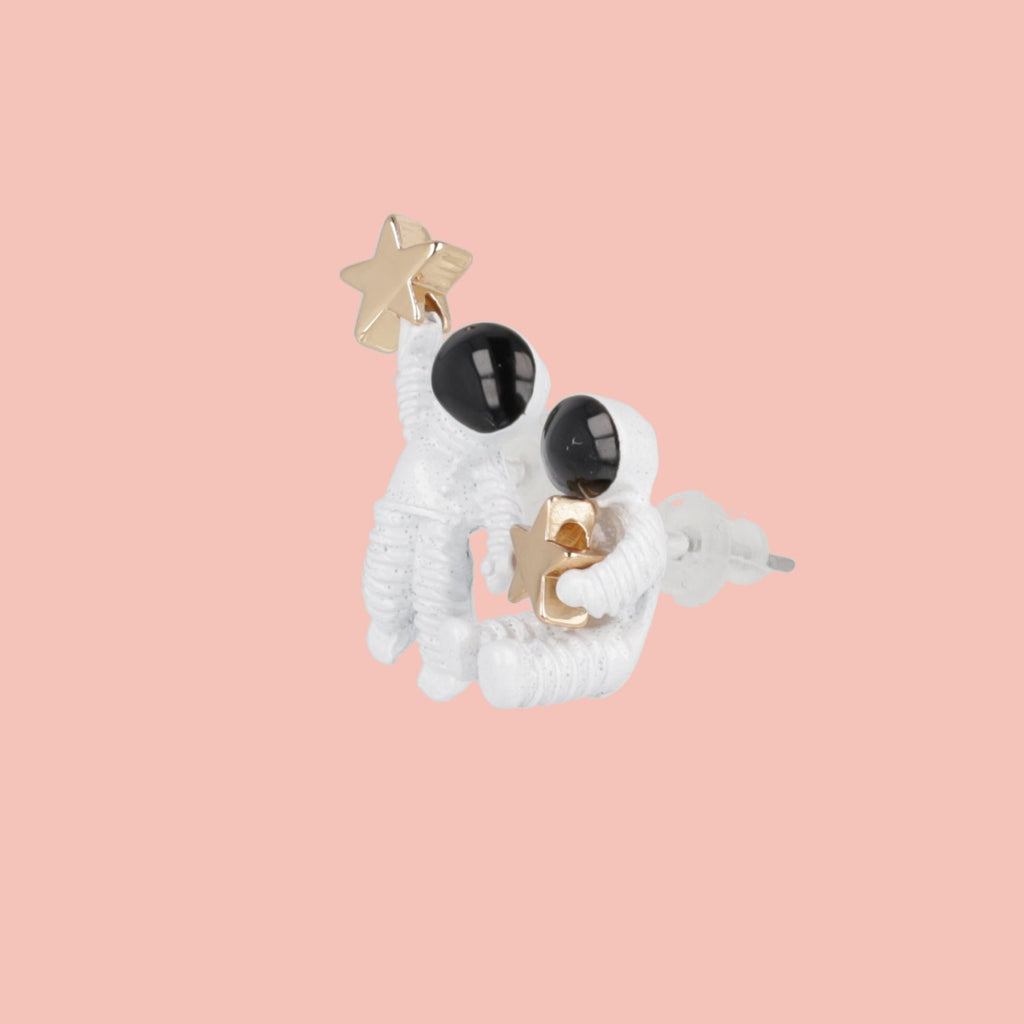 Astronaut Stud Earrings - Sour Cherry