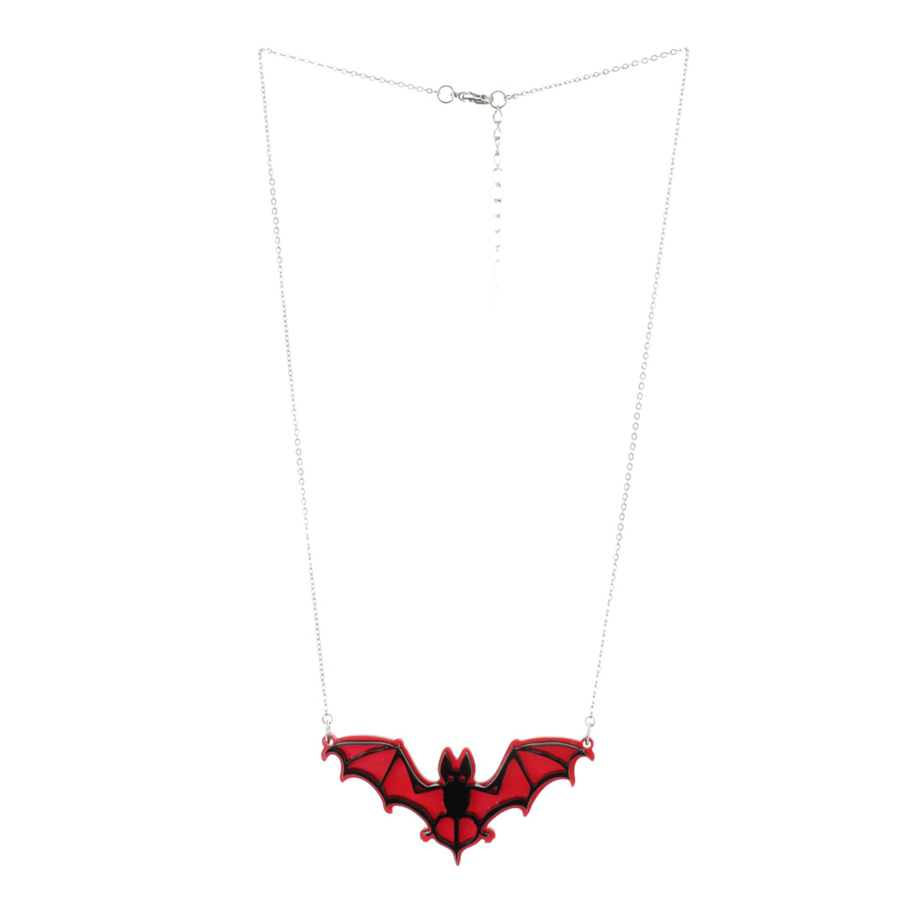 Bat-titude Necklace - Sour Cherry