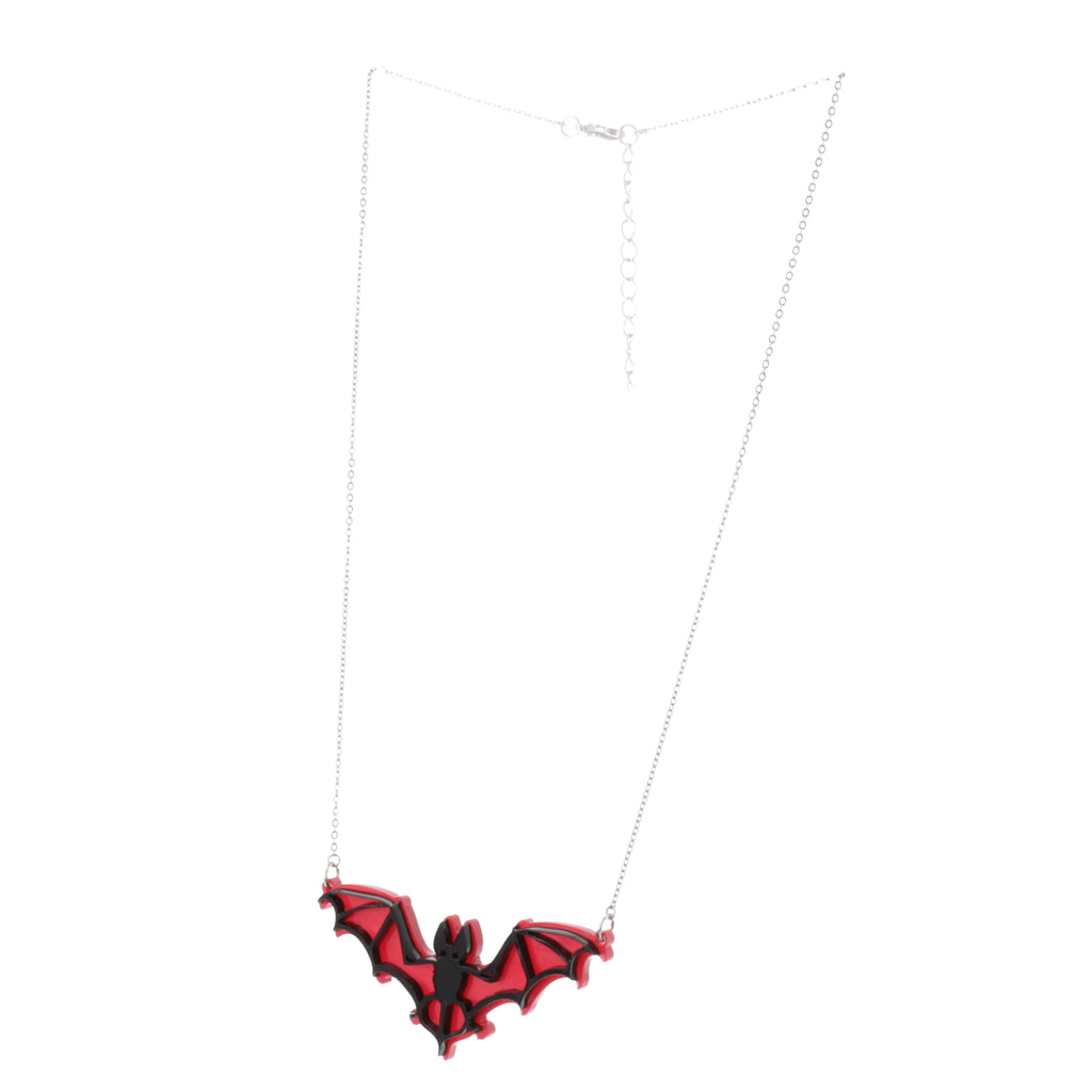 Bat-titude Necklace - Sour Cherry