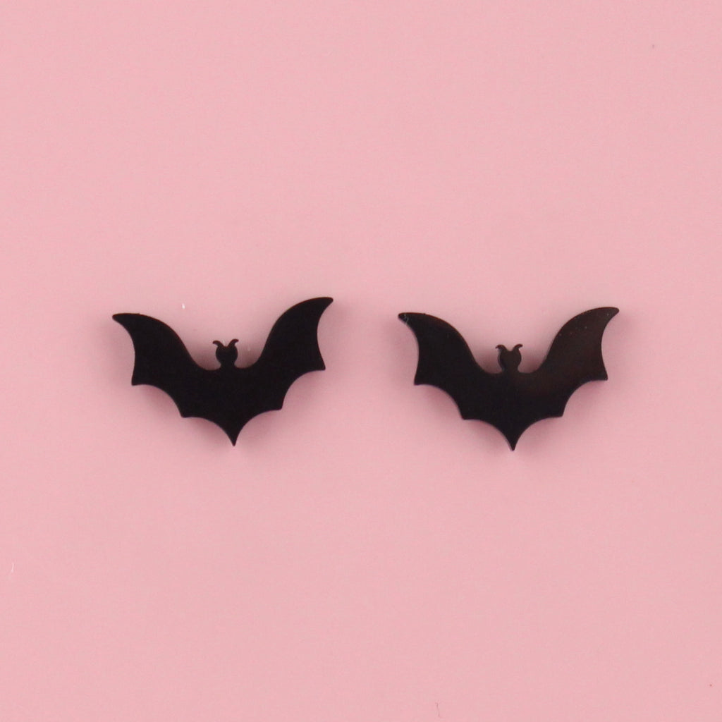 Bat Stud Earrings (Black) - Sour Cherry