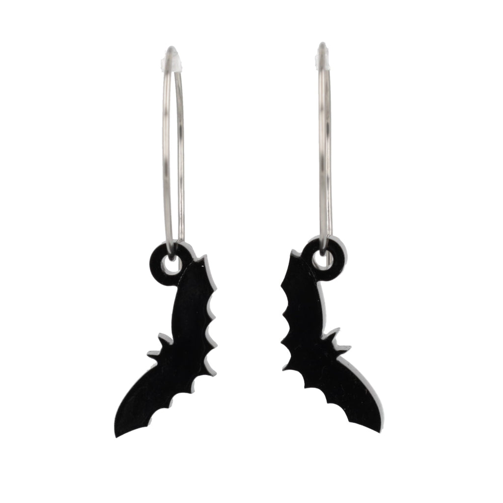 Bat Your Wings Hoop Earrings - Sour Cherry