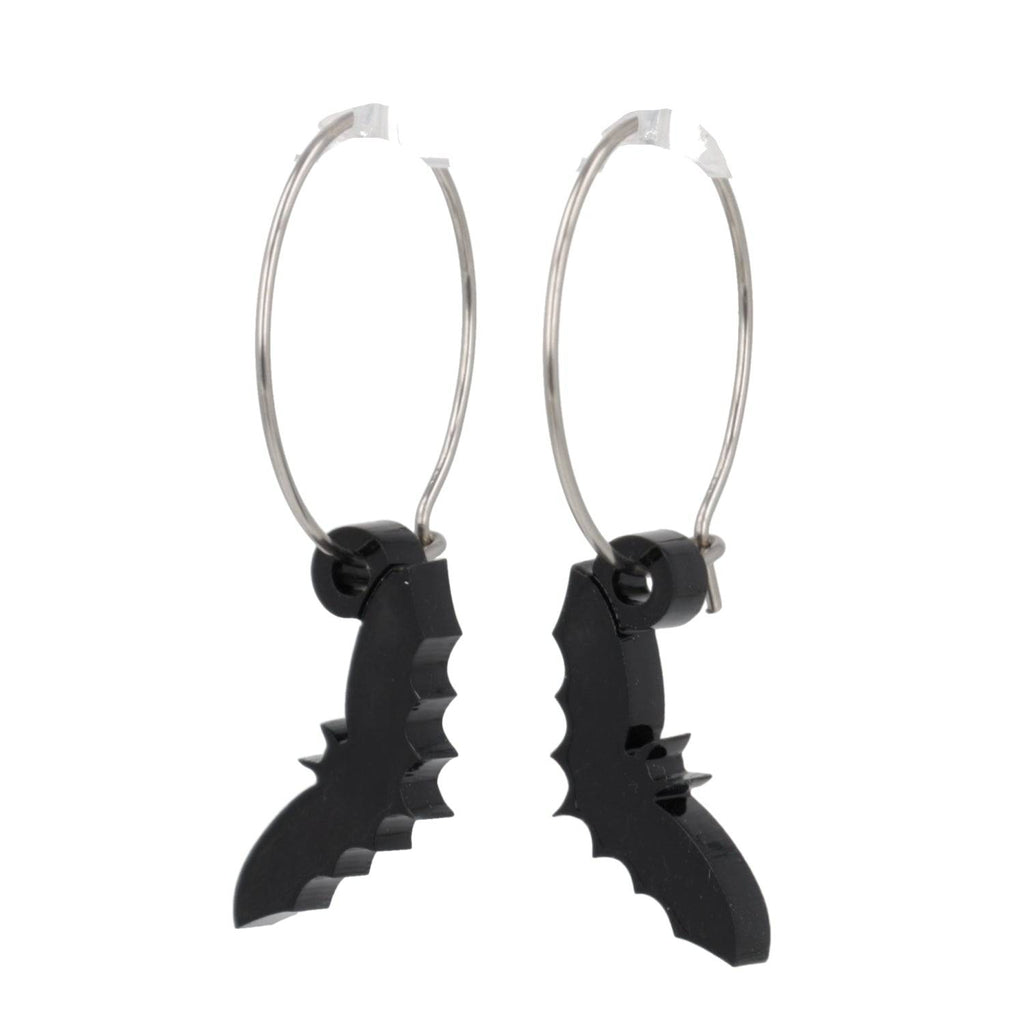 Bat Your Wings Hoop Earrings - Sour Cherry