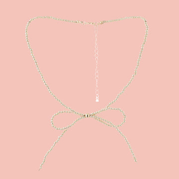Beaded Bow Choker - Gold - Sour Cherry