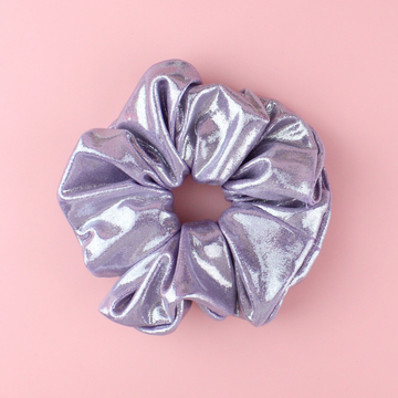 Lilac metallic scrunchie