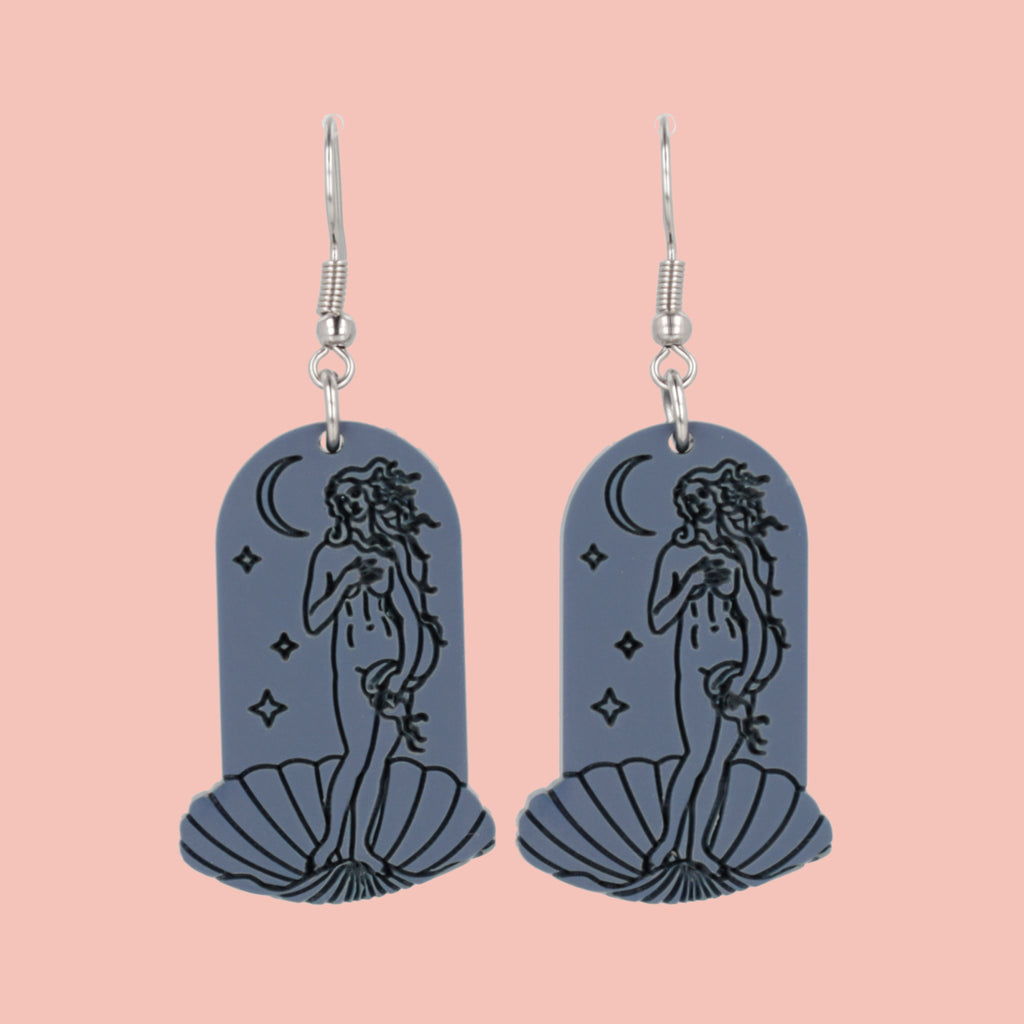 Birth of Venus Arch Earrings - Midnight Blue - Sour Cherry