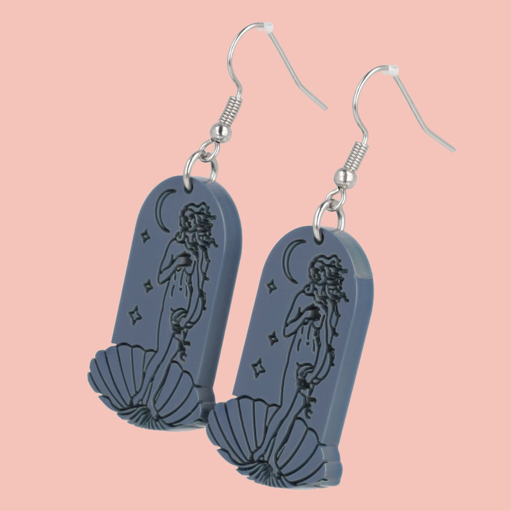 Birth of Venus Arch Earrings - Midnight Blue - Sour Cherry