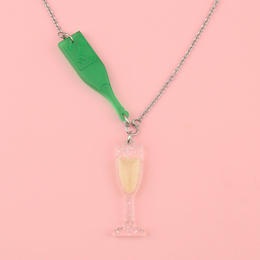 'Bolly' Champagne Necklace - Sour Cherry
