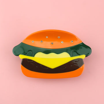 Cheeseburger style acrylic claw clip