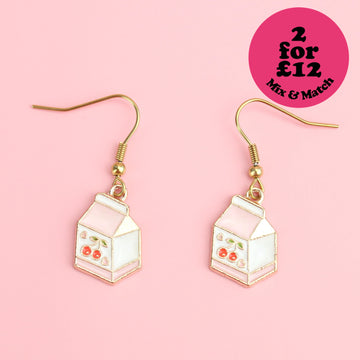 Cherry Milk Earrings - Sour Cherry