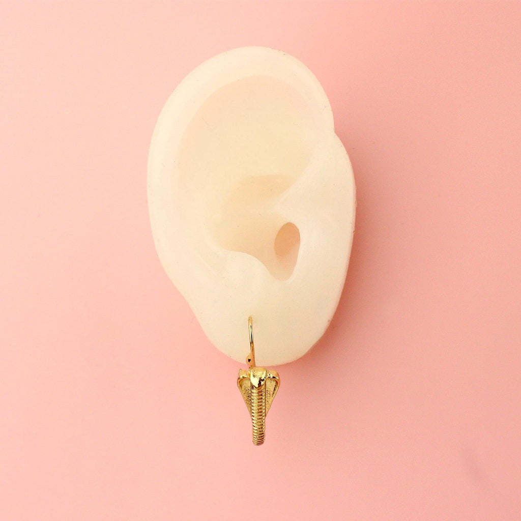 Cobra Snake Earrings (Gold Plated) - Sour Cherry
